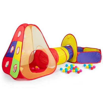 Cort Iplay cu Tunel, Bazin si 100 bile din Plastic, multicolor