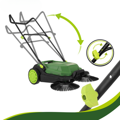 Matura manuala GardenLux idealSTORE, Latime de lucru 680mm, Recipient colector de 24L,Capacitate de curatare 2100 m2 /h