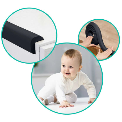 Banda Protectie Colturi si Margini Mobila pentru Copii idealSTORE 6m Negru