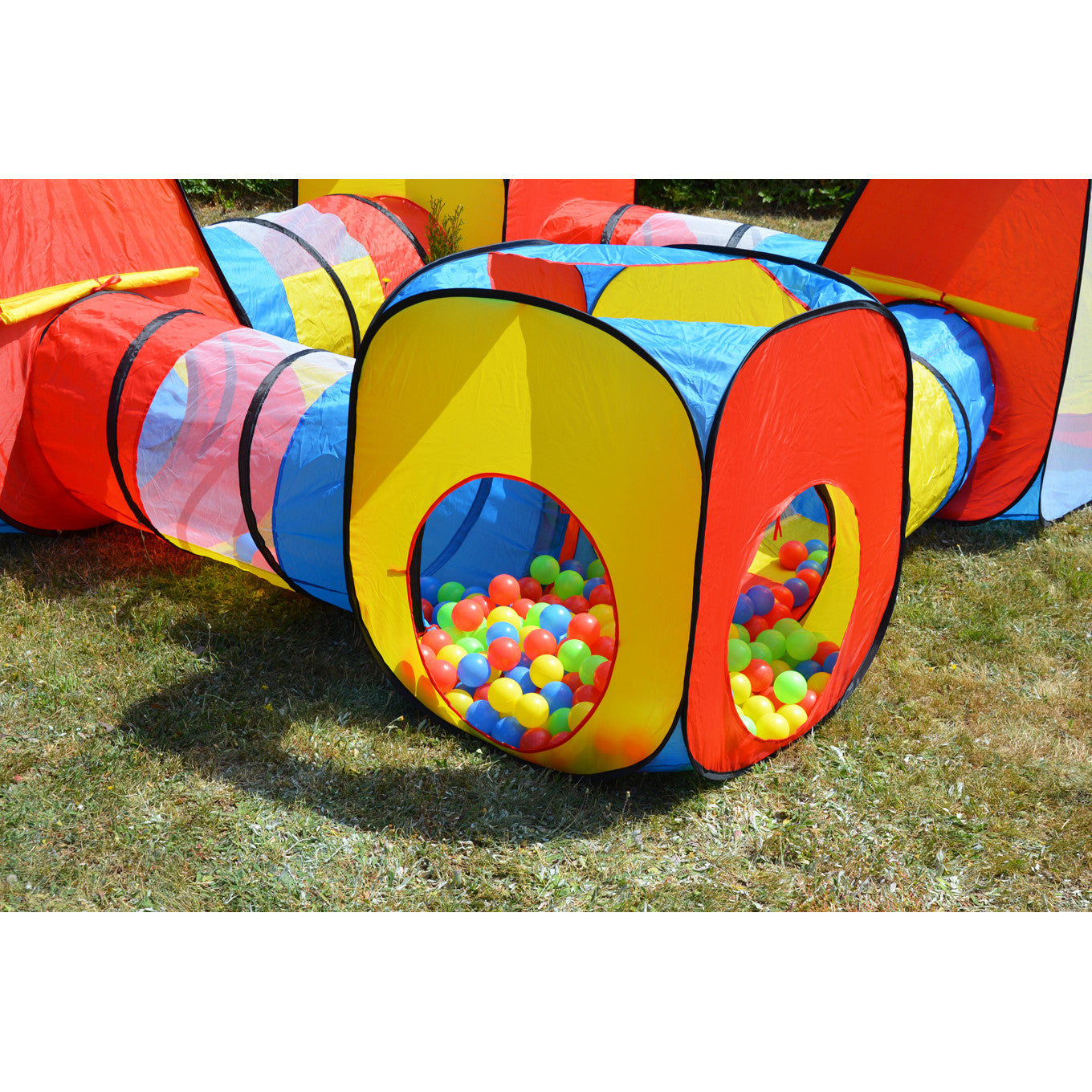 Cort pentru copii, 8 in 1, Material textil, multicolor, 100 bile