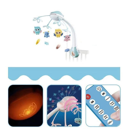 Carusel muzical de jucarie pentru bebelus, proiector de lumini si muzica - 9936