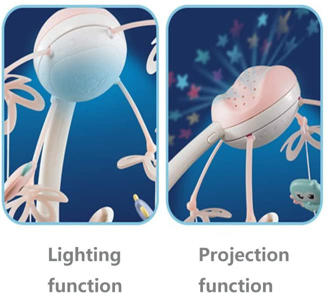 Carusel muzical de jucarie pentru bebelus, proiector de lumini si muzica - 9936