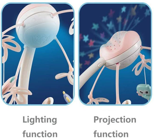 Carusel muzical de jucarie pentru bebelus, proiector de lumini si muzica - 9936