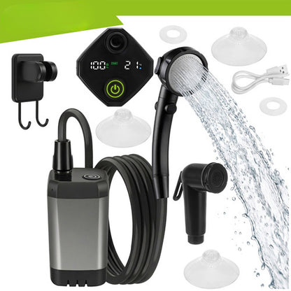 Dus portabil electric de calatorie idealSTORE, Baterie incorporata, Incarcare prin USB, Autonomie 6000mAh
