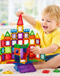 Set Inteligent de constructie MAGNETIC  idealSTORE,Include 106 piese Multicolore