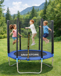 Trambulina pentru copii cu plasa de protectie idealSTORE Freedom Junior 140 cm