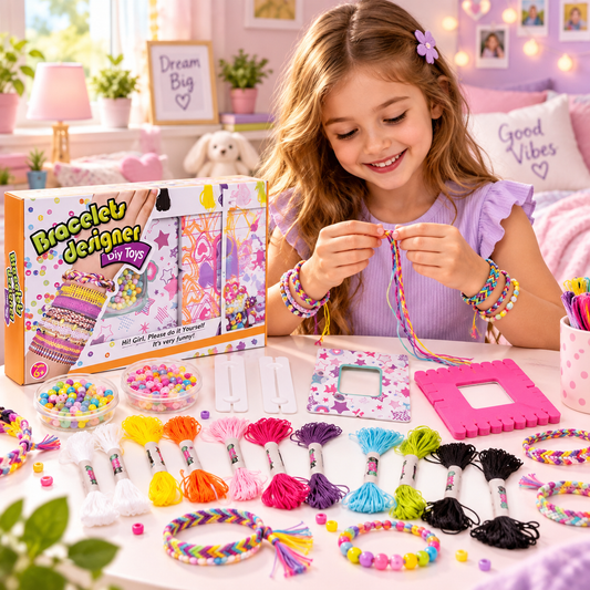 Set fabricare bratari cu ata si margele idealSTORE