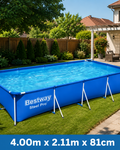 Piscina Bestway Steel Pro,Dimensiune 4.00m x 2.11m x 81cm, Cadru de otel