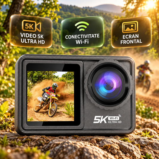 Camera de Actiune idealSTORE SmartGo Cam 5K Ultra HD 24MP WiFi Waterproof