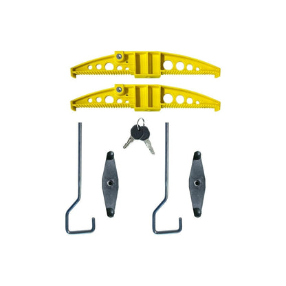 Suport fixare scara auto universal idealSTORE, 2 bucati, blocare cu cheie, montaj pe bare transversale