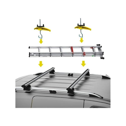 Suport fixare scara auto universal idealSTORE, 2 bucati, blocare cu cheie, montaj pe bare transversale