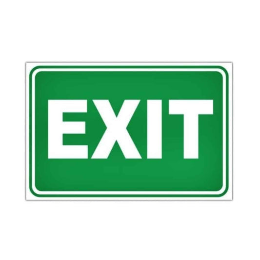 Abtibild EXIT idealStore, Dimesiune 8X12.5CM, Super Adeziv, Verde