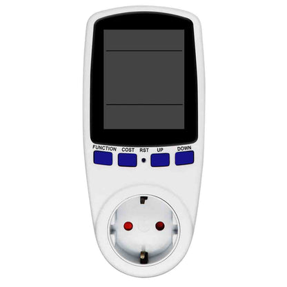 Priza cu contor energie electrica, 16A, afisaj LCD, memorie, calculator cost, VD Very Dream, Alb