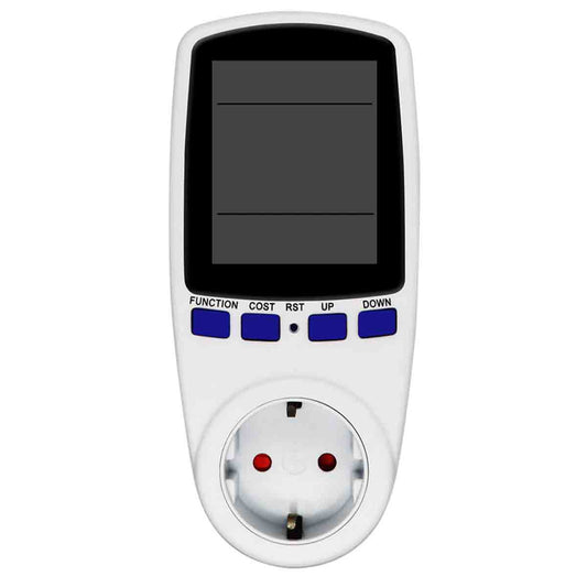 Priza cu contor energie electrica, 16A, afisaj LCD, memorie, calculator cost, VD Very Dream, Alb