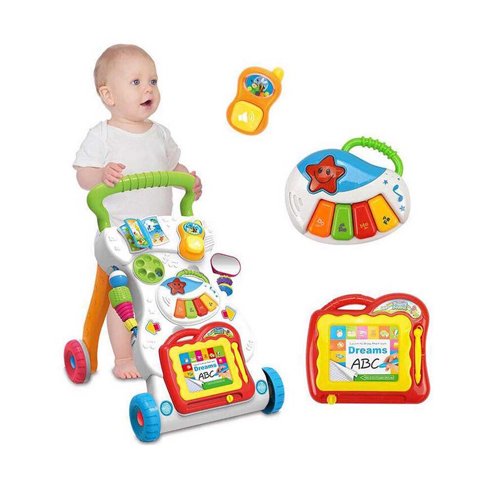 Premergator Carucior Baby Walker AKU Multifunctional, Muzica si lumini Jucarie pentru copii Baby AK6356