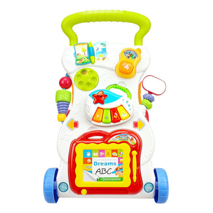 Premergator Baby Walker, multifunctional, pentru bebe, 7 jucarii montabile, Alb