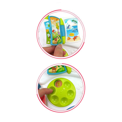 Premergator Baby Walker, multifunctional, pentru bebe, 7 jucarii montabile, Alb