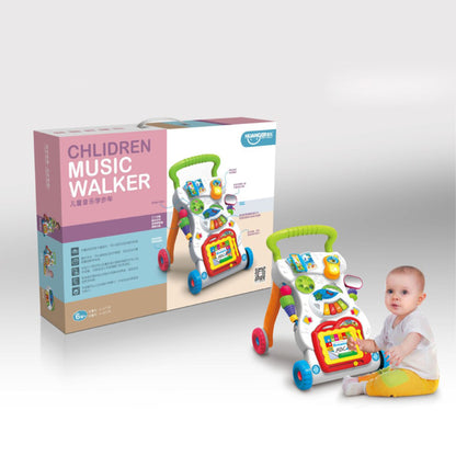 Premergator Baby Walker, multifunctional, pentru bebe, 7 jucarii montabile, Alb