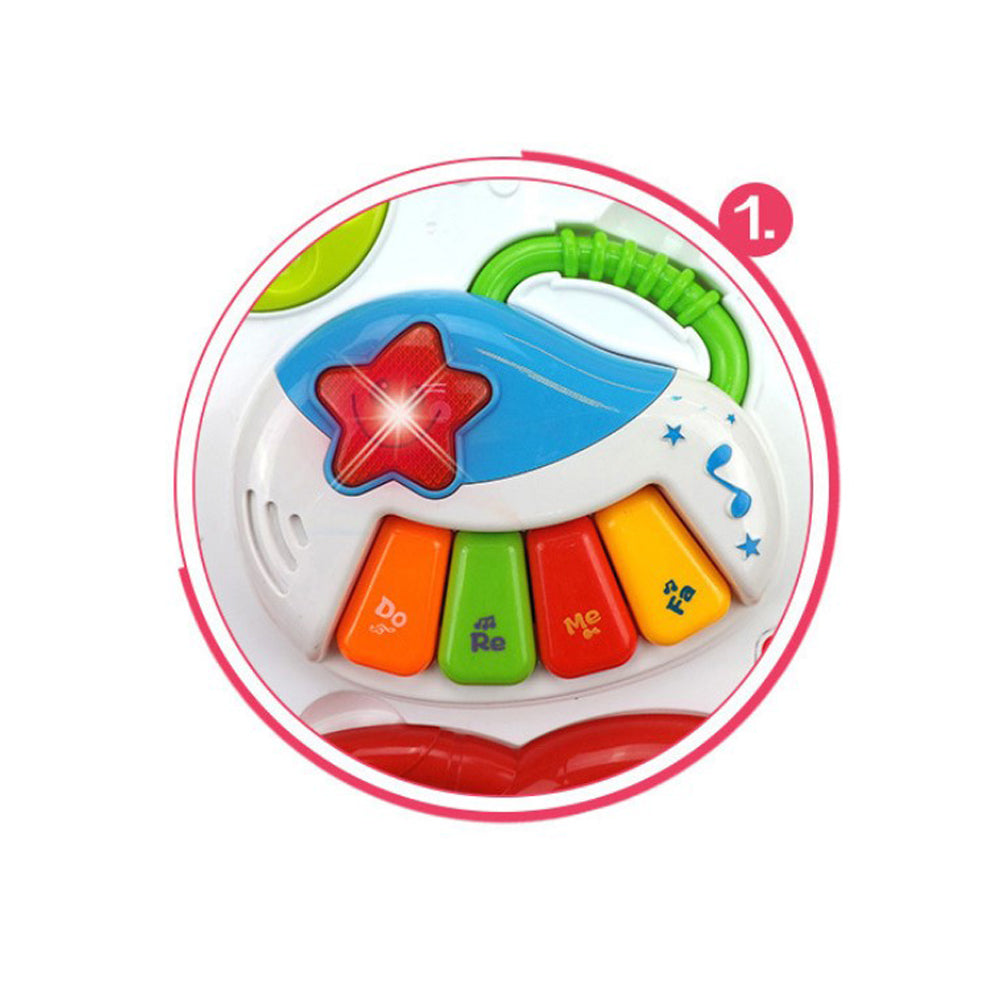 Premergator Baby Walker, multifunctional, pentru bebe, 7 jucarii montabile, Alb