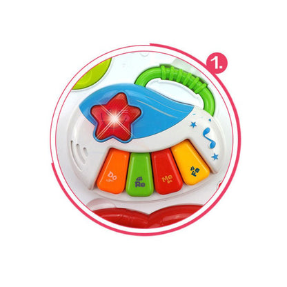 Premergator Baby Walker, multifunctional, pentru bebe, 7 jucarii montabile, Alb