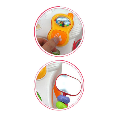 Premergator Baby Walker, multifunctional, pentru bebe, 7 jucarii montabile, Alb