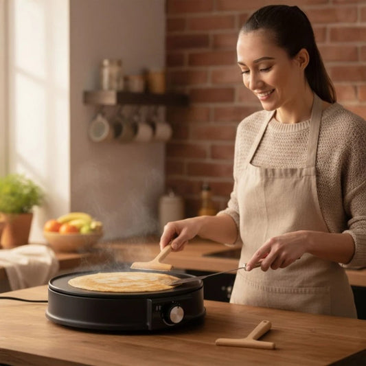 Aparat Electric pentru preparat clatite idealSTORE,Strat antiaderent Premium