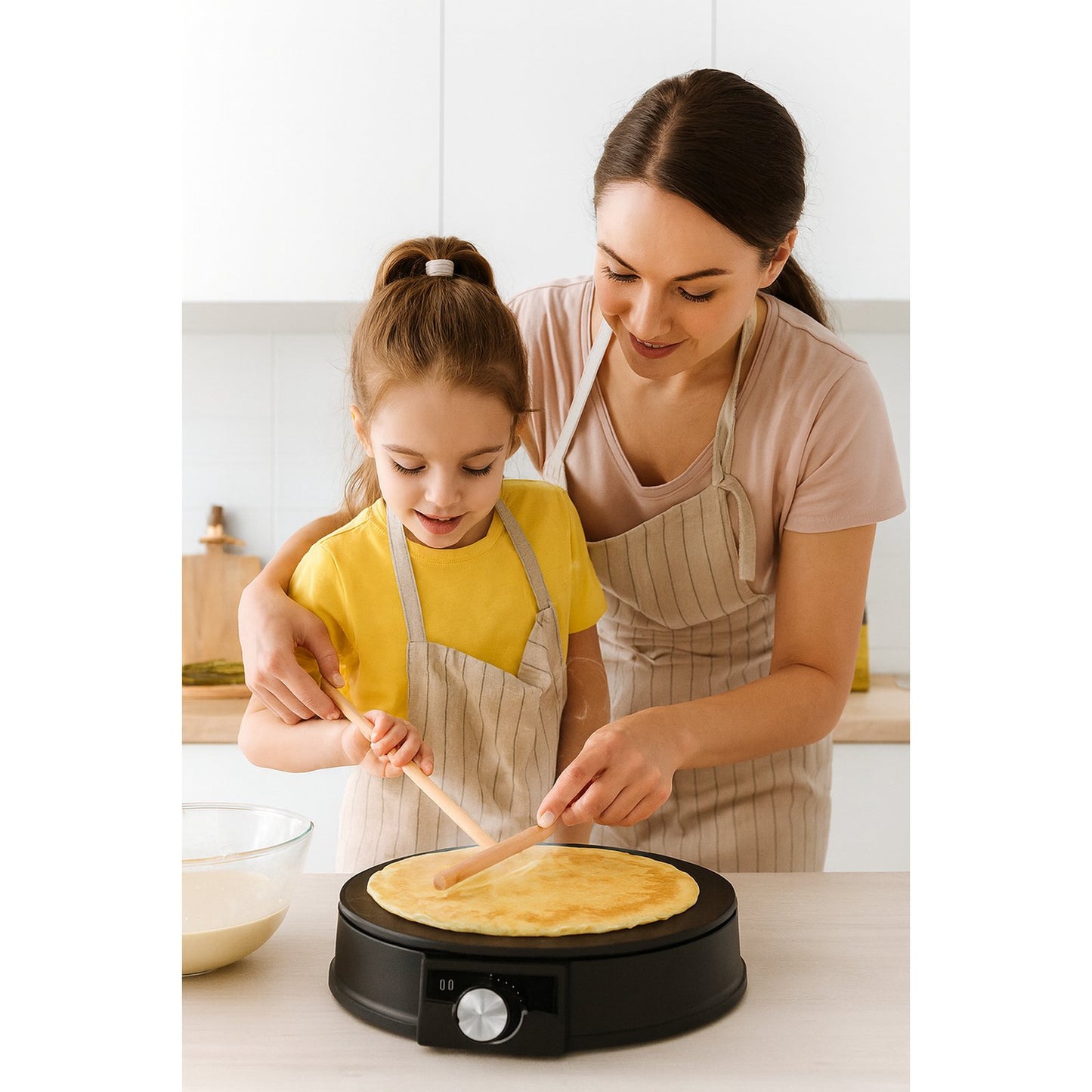 Aparat Electric pentru preparat clatite idealSTORE,Strat antiaderent Premium