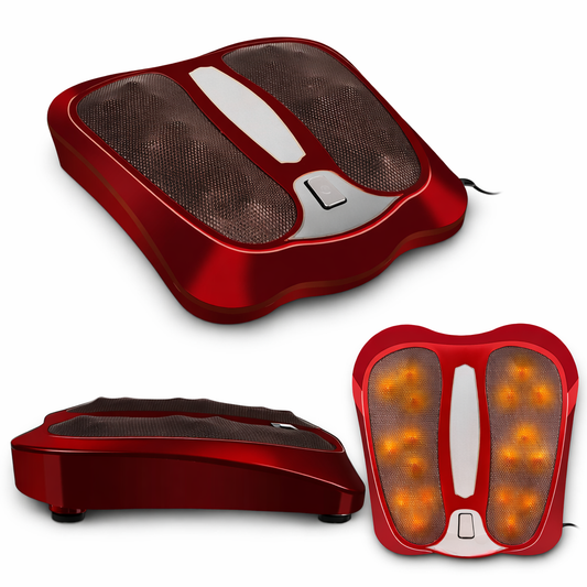 Aparat electric de masaj idealSTORE pentru picioare cu functie de incalzire, 18 Bile rotative, Terapie cu lumina infrarosu