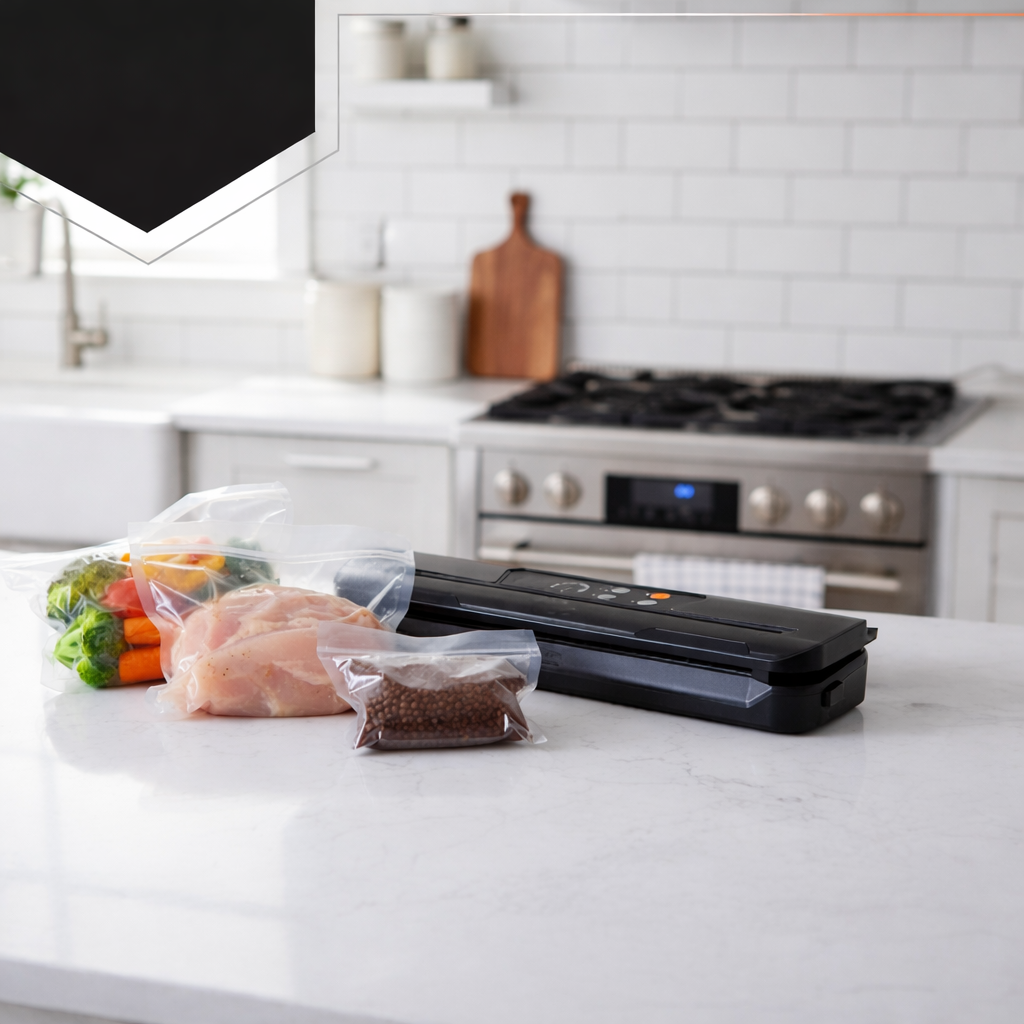 Aparat de Vidat si Etansat in Vid idealSTORE, Ambalare uscat/umed, Senzor de Temperatura NTC, Eficienta 9 l/minut