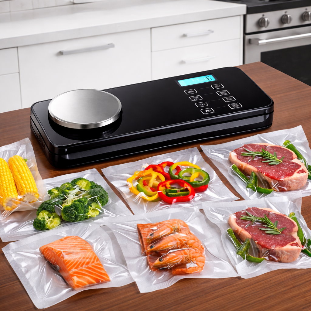 Aparat de Vidat si Etansat in Vid idealSTORE, 6 Moduri de Utilizare,Cantar incorporat