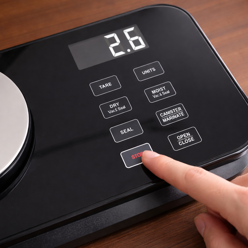 Aparat de Vidat si Etansat in Vid idealSTORE, 6 Moduri de Utilizare,Cantar incorporat