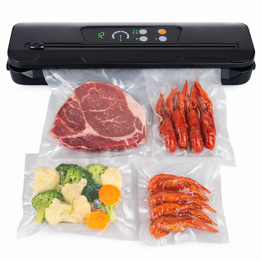 Aparat de Vidat si Etansat in Vid idealSTORE, Ambalare uscat/umed, Senzor de Temperatura NTC, Eficienta 9 l/minut