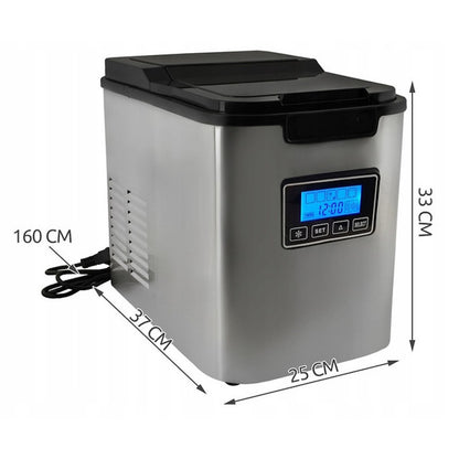 Masina de cuburi de gheata IdealStore 12 kg/zi, 3 dimensiuni, autocuratare, afisaj LCD