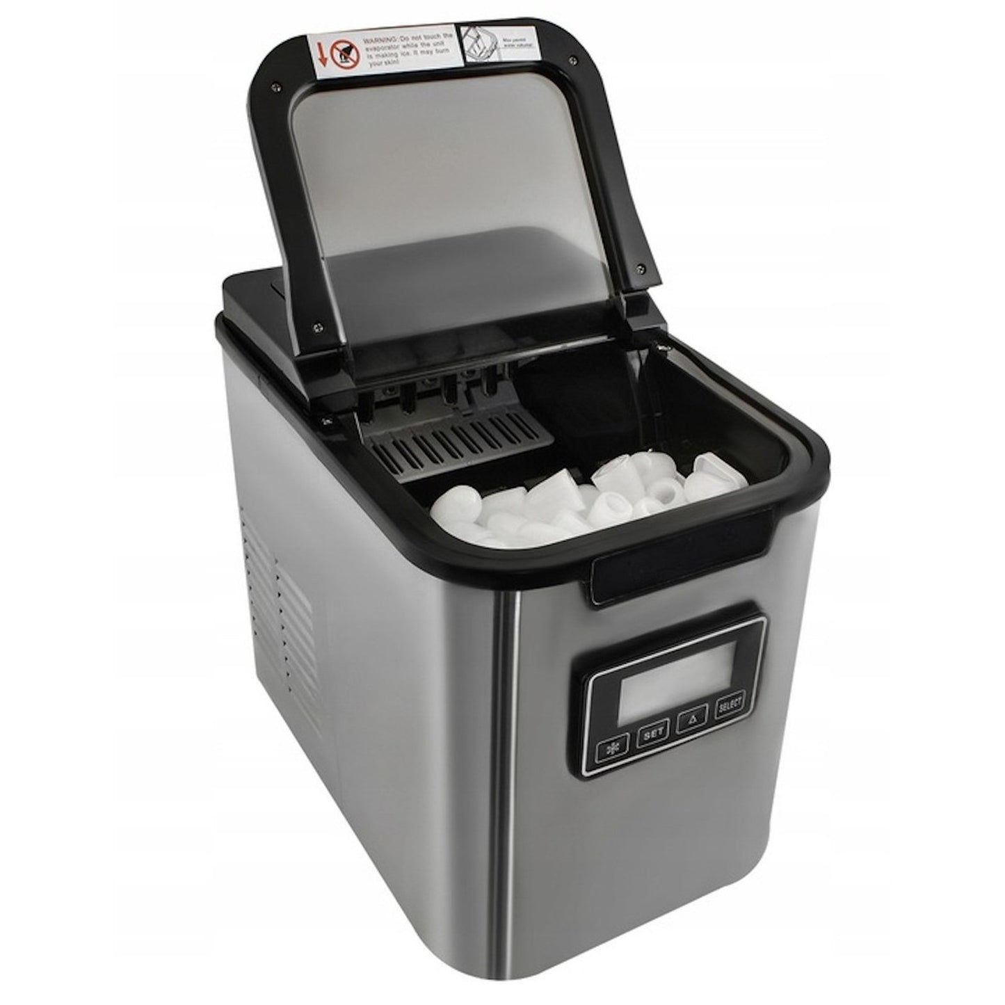 Masina de cuburi de gheata IdealStore 12 kg/zi, 3 dimensiuni, autocuratare, afisaj LCD