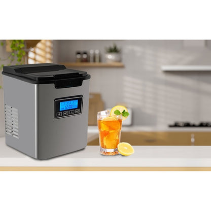 Masina de cuburi de gheata IdealStore 12 kg/zi, 3 dimensiuni, autocuratare, afisaj LCD