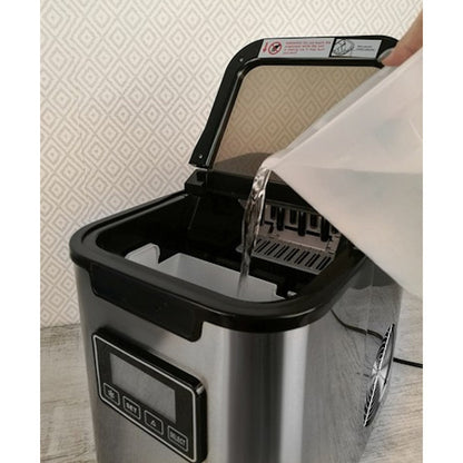 Masina de cuburi de gheata IdealStore 12 kg/zi, 3 dimensiuni, autocuratare, afisaj LCD
