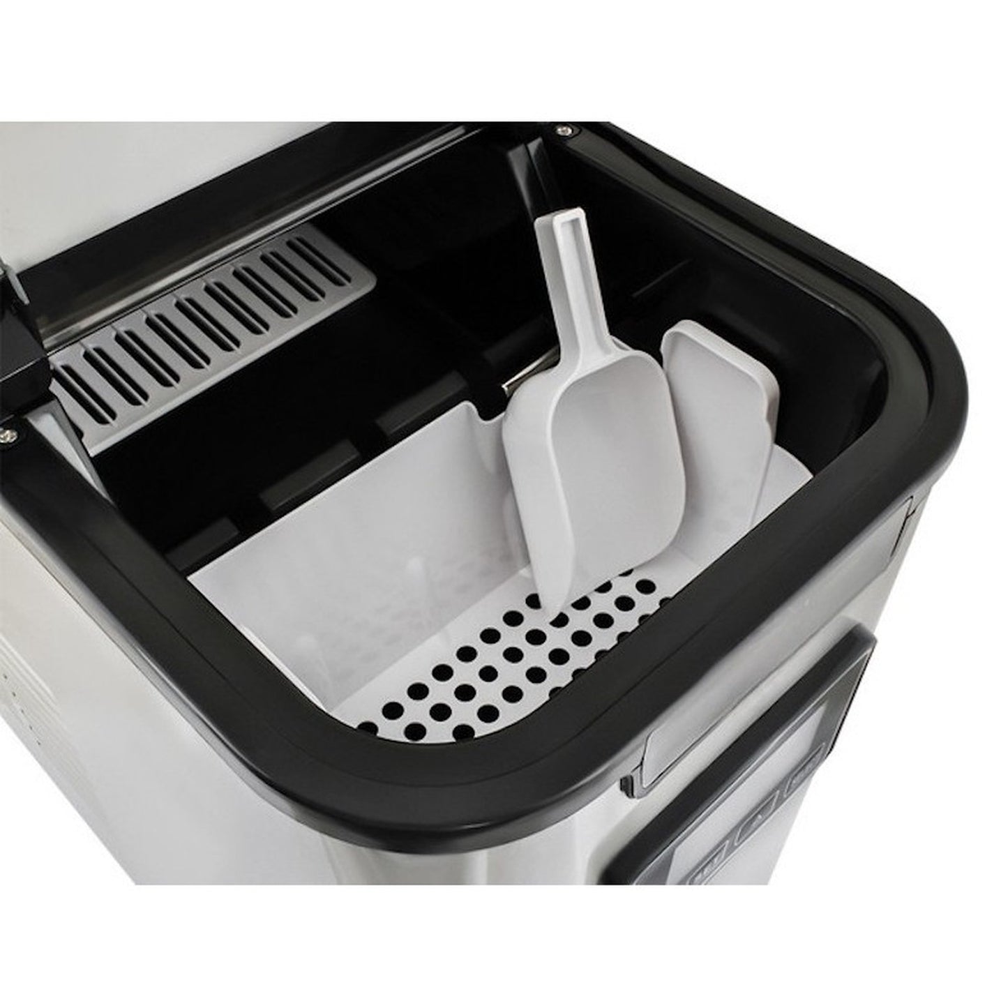 Masina de cuburi de gheata IdealStore 12 kg/zi, 3 dimensiuni, autocuratare, afisaj LCD
