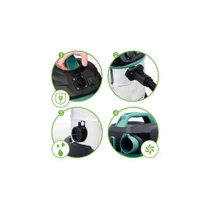 Aspirator Multifunctional IdealStore, Capacitate 30L, Putere 3600W, Aspira atat pe suprafata uscata cat si pe cea umeda