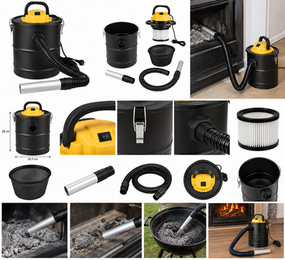 Aspirator de cenusa idealSTORE 800W, rezervor 10L, filtru HEPA, functie suflare 2 in 1