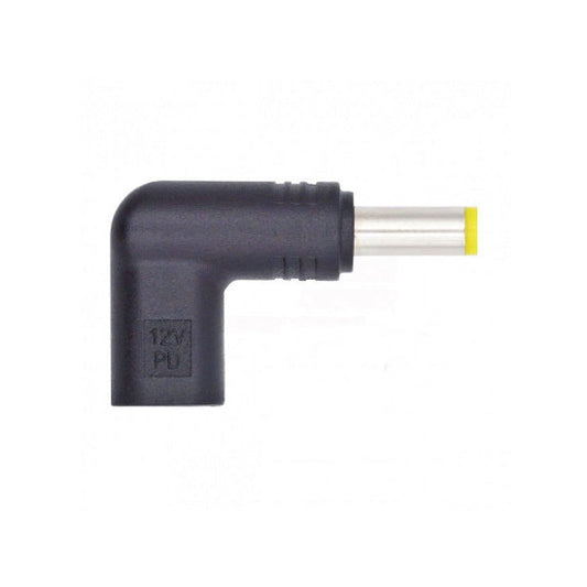 Adaptor USB Type C la DC 5.5x2.1mm 12V PD idealSTORE, conversie alimentare unghi 90°