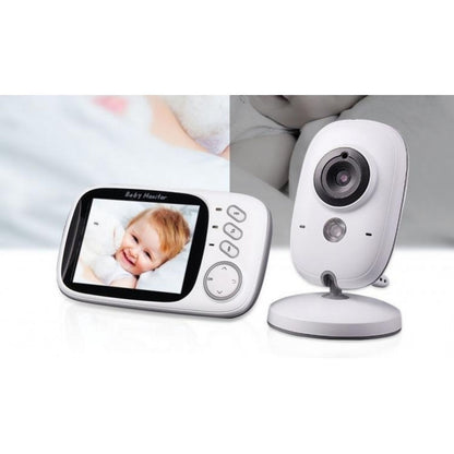 Baby monitor idealSTORE video-audio wireless cu night vision talk back si senzori temperatura, 3,2 inch