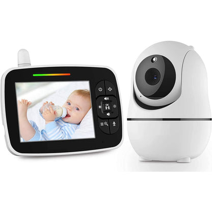 Sistem de Monitorizare Video si Audio Pentru Bebelusi idealStore, Ecran HD 3.5 inch, Vedere Nocturna, Raza Mare de Semnal