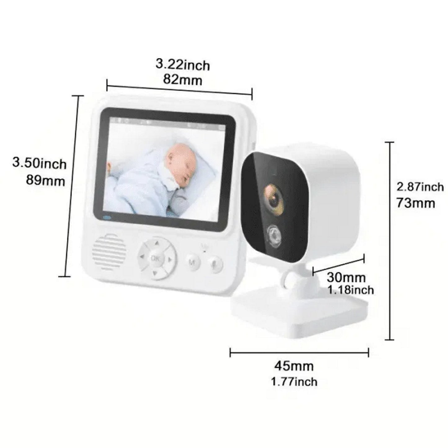 Baby Monitor Digital Wireless Audio-Video Smart BabyCam idealSTORE, Ecran HD 2, 8 inch LCD