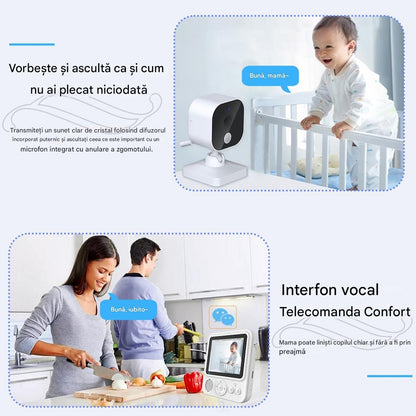 Baby Monitor Digital Wireless Audio-Video Smart BabyCam idealSTORE, Ecran HD 2, 8 inch LCD
