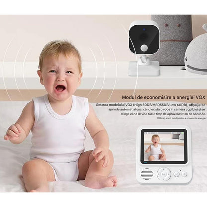 Baby Monitor Digital Wireless Audio-Video Smart BabyCam idealSTORE, Ecran HD 2, 8 inch LCD