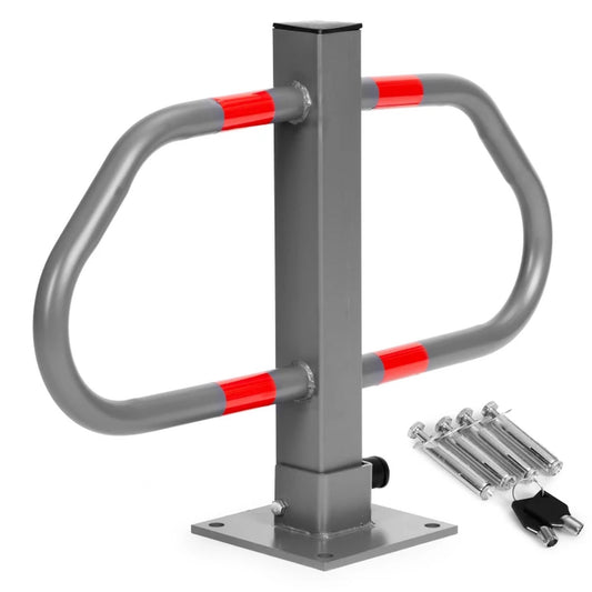 Blocator parcare pliabil idealSTORE cu cheie si benzi reflectorizante 70.5x18x50CM