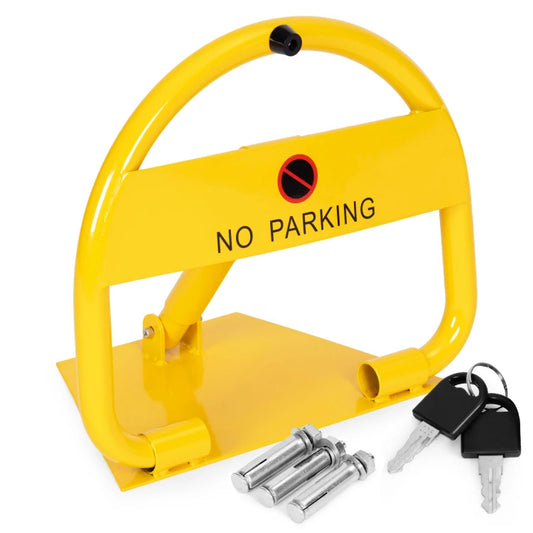 Blocator parcare pliabil idealSTORE cu cheie si benzi reflectorizante 46x26x40CM