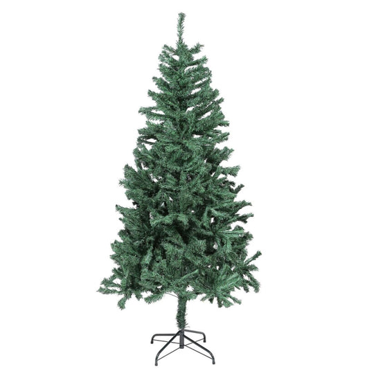 Brad Artificial de Craciun idealStore, Inaltime 180cm, 680 de Varfuri, Suport Metalic Solid Inclus, Usor de Instalat, Culoare Verde