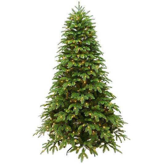 Brad Artificial de Craciun Lux idealStore, Inaltime 180cm, Echipat cu 300 Led-uri, Lumina Calda, Aspect Natural, Suport Metalic Solid Inclus, Asamblare Usoara, Culoare Verde