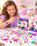 Set creatie bratari cercei si bijuterii cu margele si litere idealSTORE